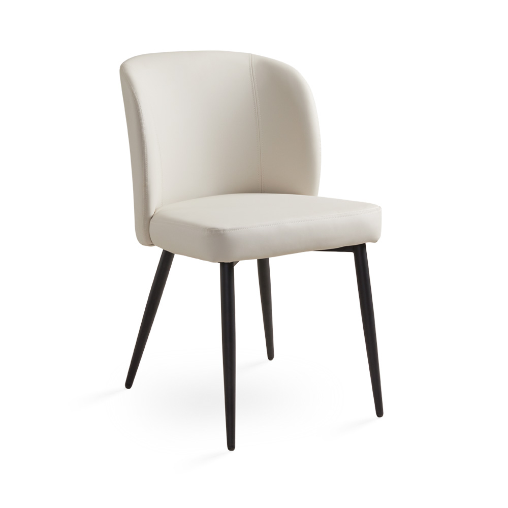Fortina Dining Chair: Taupe Leatherette